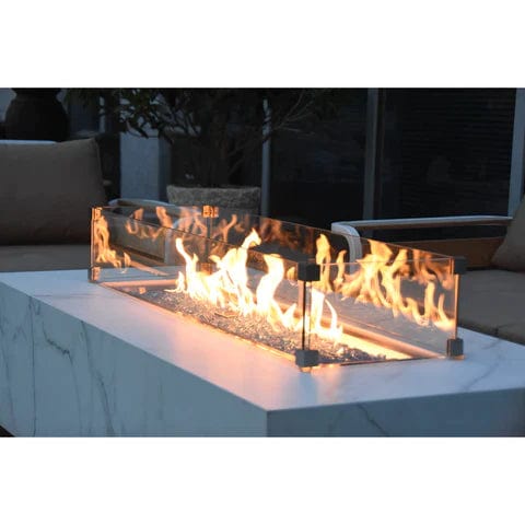 Elementi Fire Table Elementi Carrara Marble Porcelain Fire Table