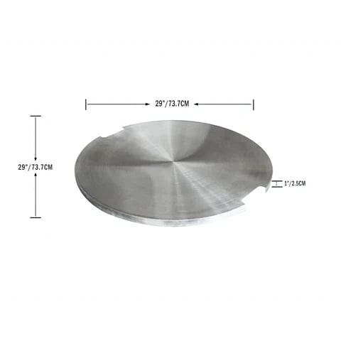 Elementi Fire Table Lid Elementi Stainless Steel Lid for Lunar Bowl/Fiery Rock ONF01-129D ONF01-129D