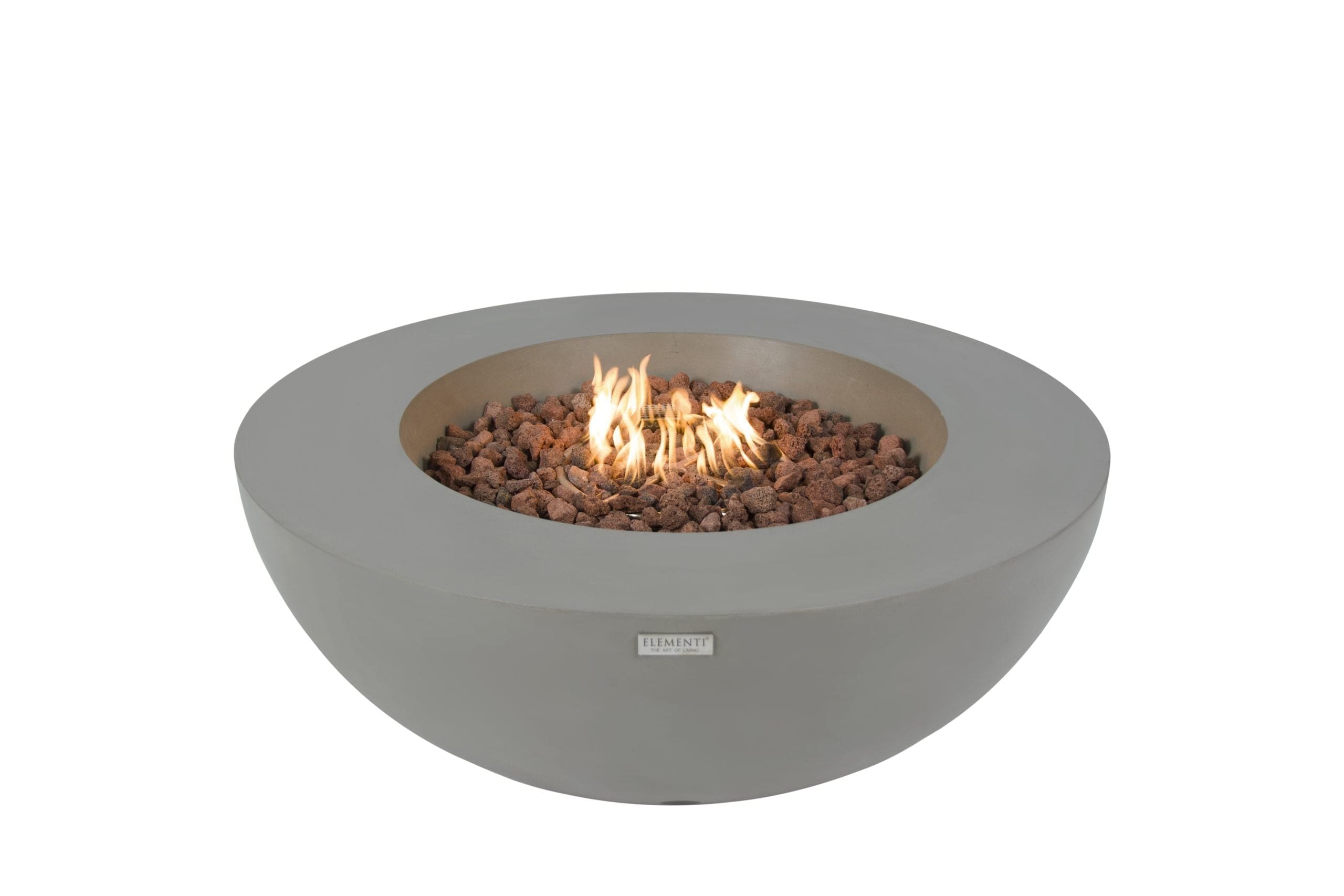 Elementi Fire Table Natural Gas Elementi Lunar Bowl Fire Table - Light Grey OFG101-NG