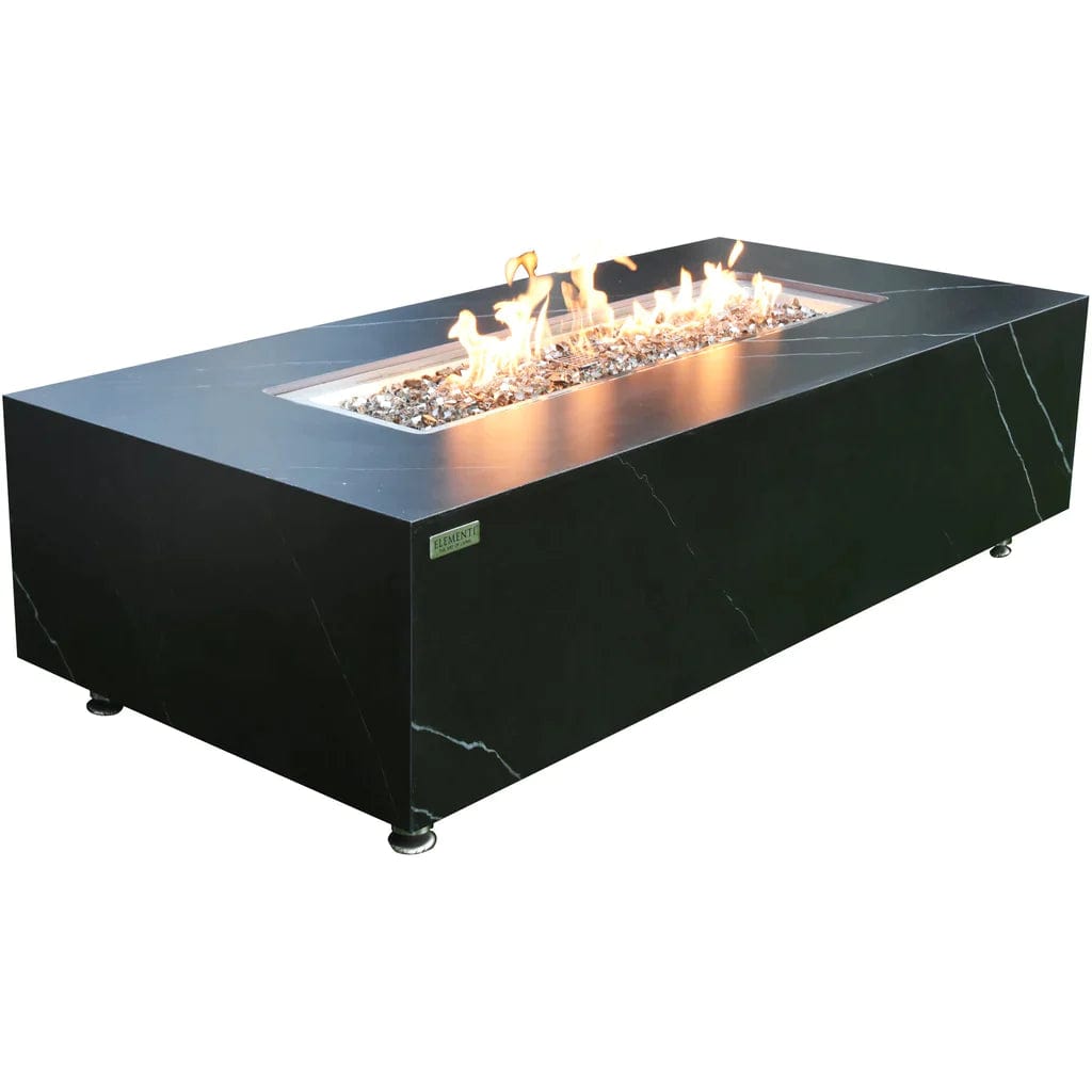 Elementi Fire Table Natural gas Elementi Varna Marble Porcelain Fire Table OFP121BB-NG
