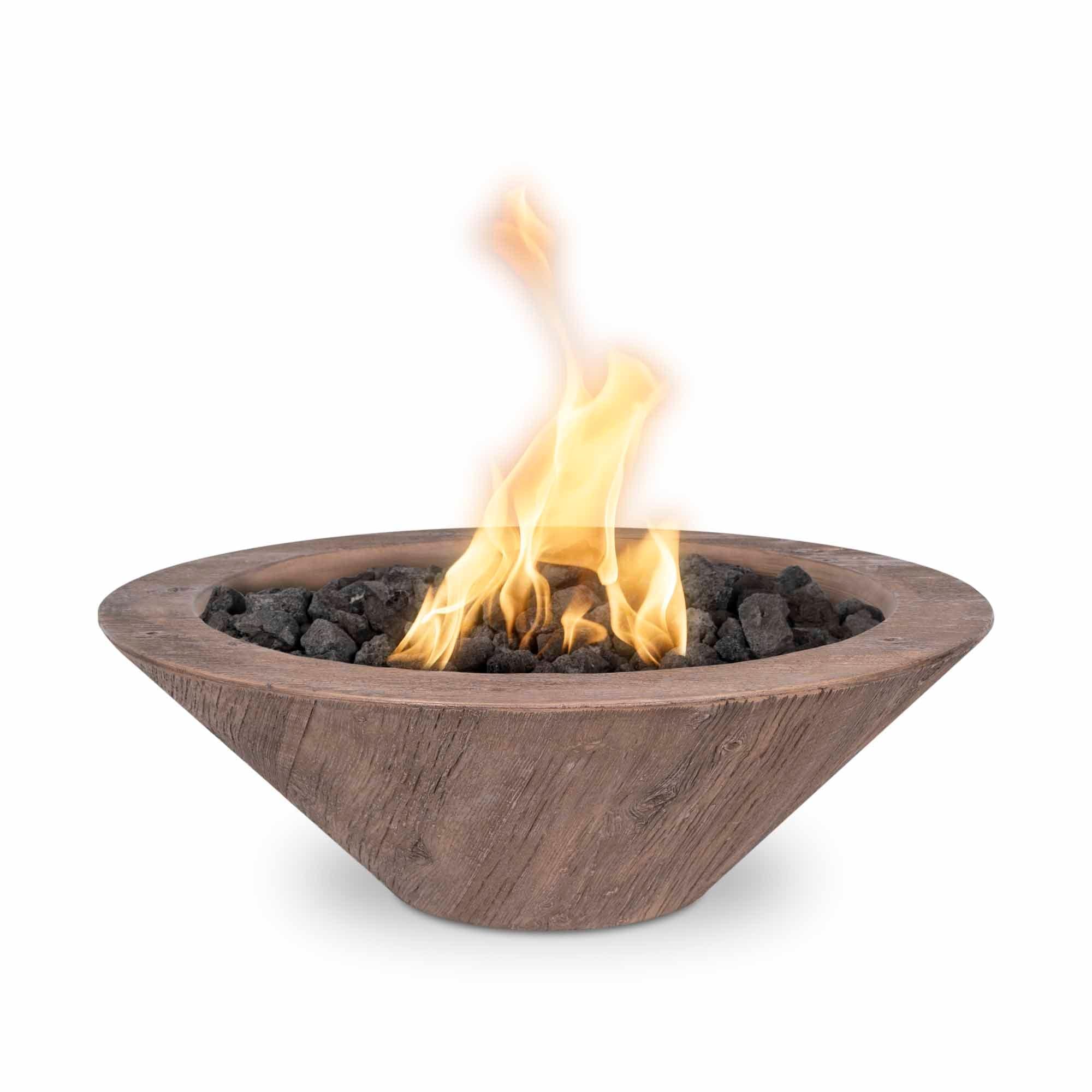 The Outdoor Plus Fire Bowl 24" / Match Lit The Outdoor Plus Cazo Cazo Fire Bowl | Wood Grain Concrete OPT-24RWGFO