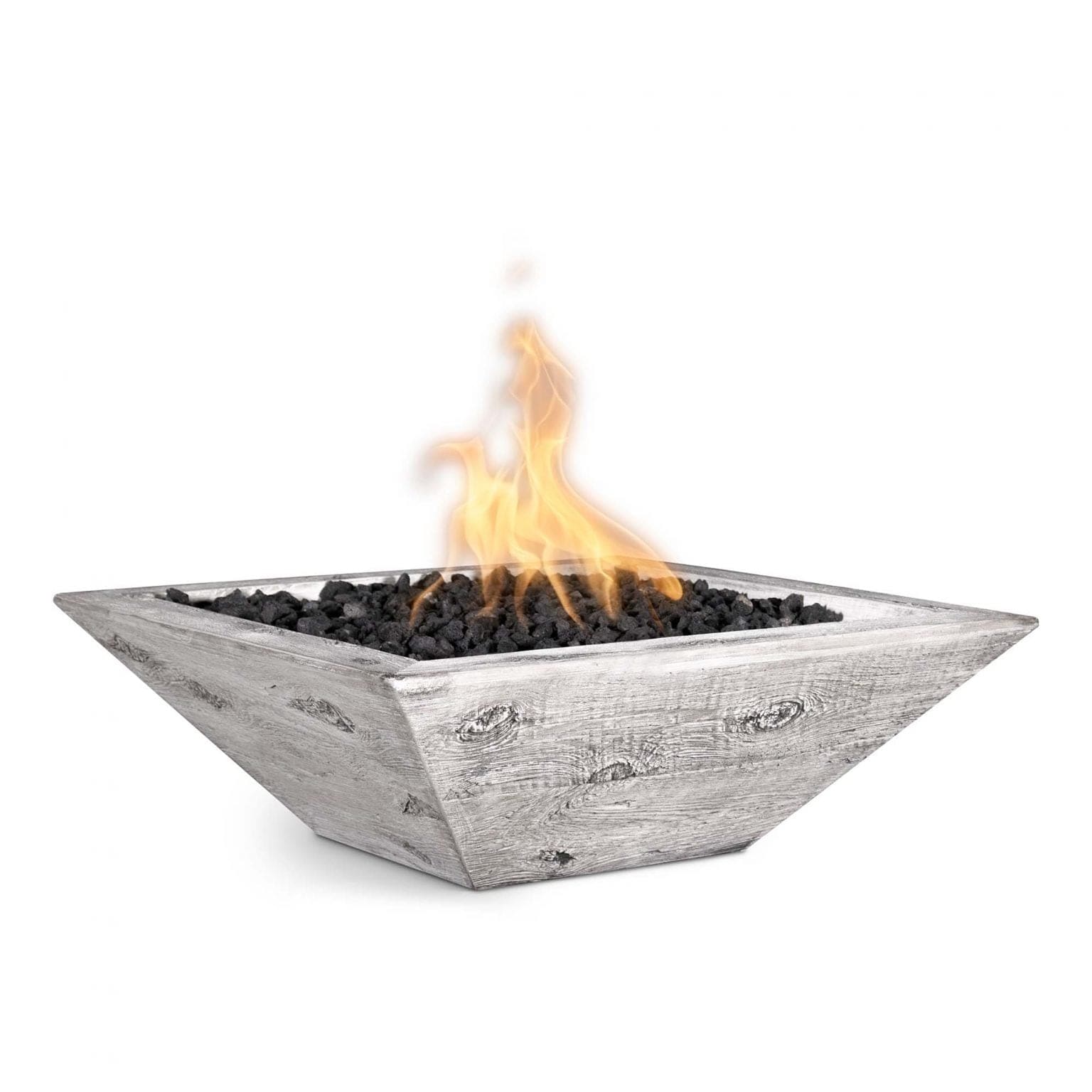 The Outdoor Plus Fire Bowl 30" / Match Lit The Outdoor Plus Maya Fire Bowl | Wood Grain Concrete OPT-30SWGFO