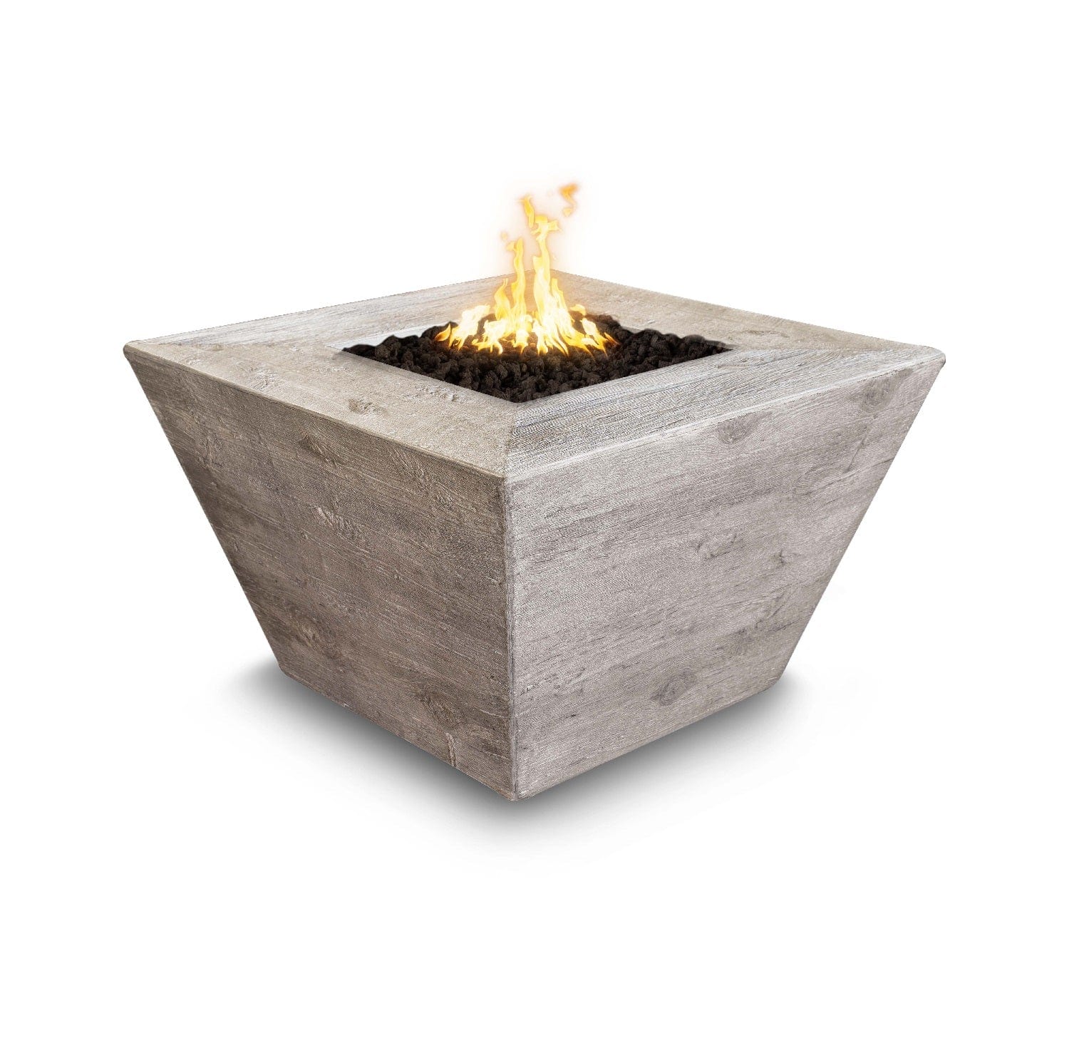 The Outdoor Plus Fire Pit 16" / 36" / Match Lit The Outdoor Plus Plymouth Square Fire Pit | Wood Grain OPT-PLMS36LW