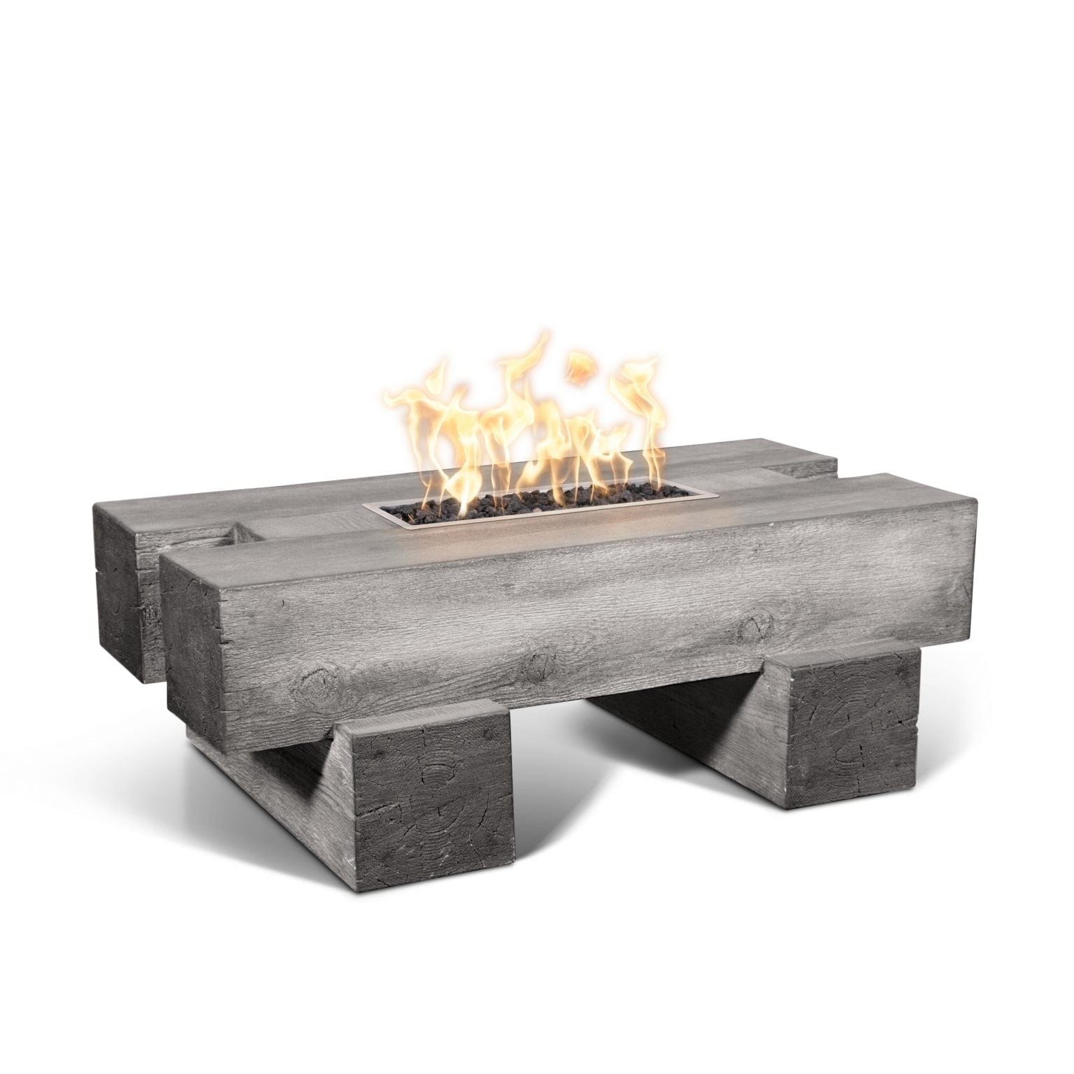 The Outdoor Plus Fire Pit 48" / Flame Sense System with Push Button Spark Igniter The Outdoor Plus Palo Fire Pit | Wood Grain OPT-PAL48FSEN