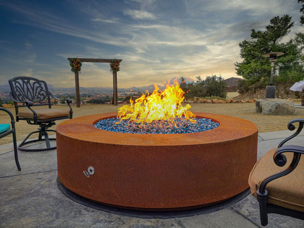 The Outdoor Plus Fire Pit 48" / Match Lit The Outdoor Plus Unity Fire Pit 24" Tall | Corten Steel OPT-RCRTN48