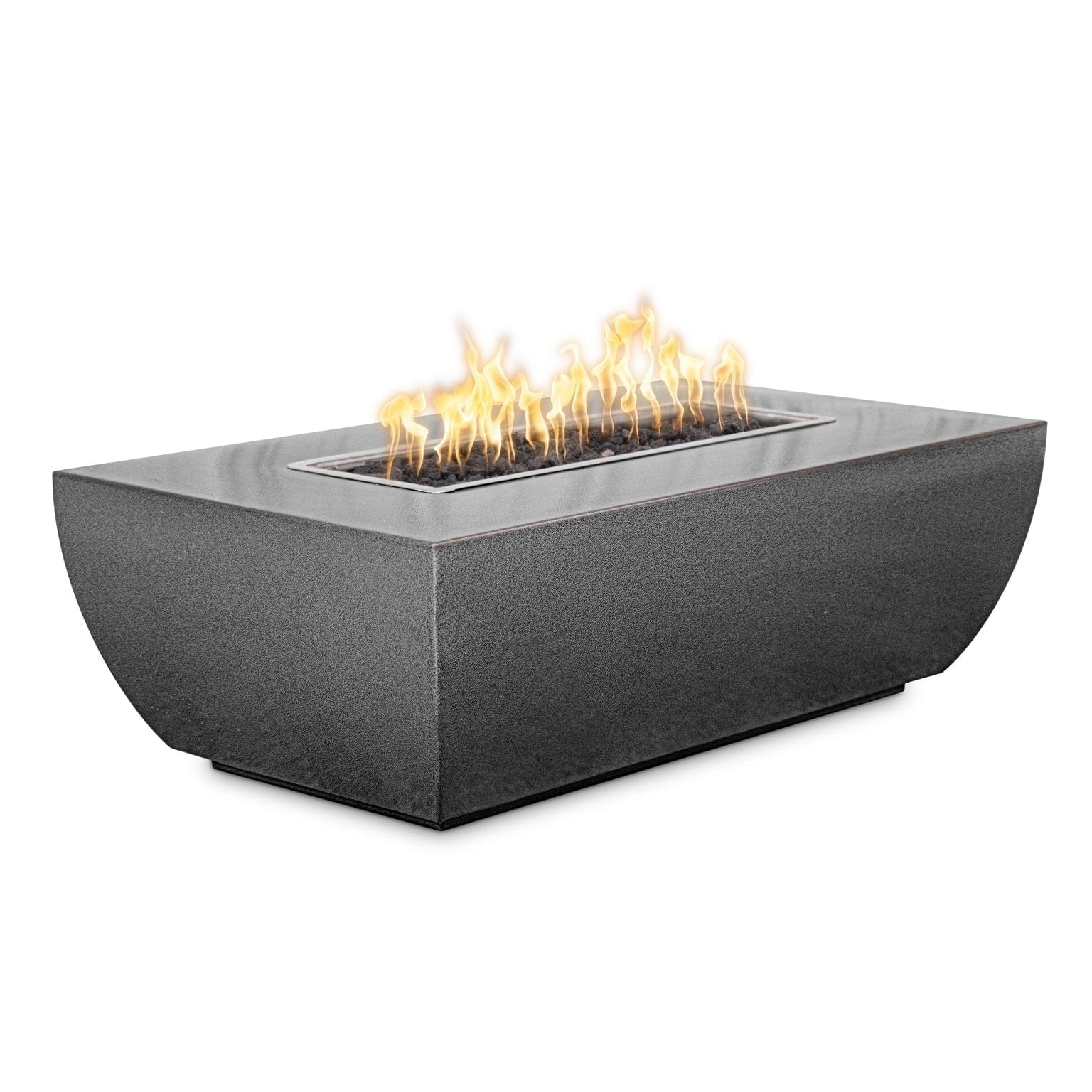 The Outdoor Plus Fire Pit 48" x 28" / Match Lit with Flame Sense System The Outdoor Plus Avalon 24" Tall Linear Fire Pit | Metal Powder Coat OPT-AVLPC4824FSML