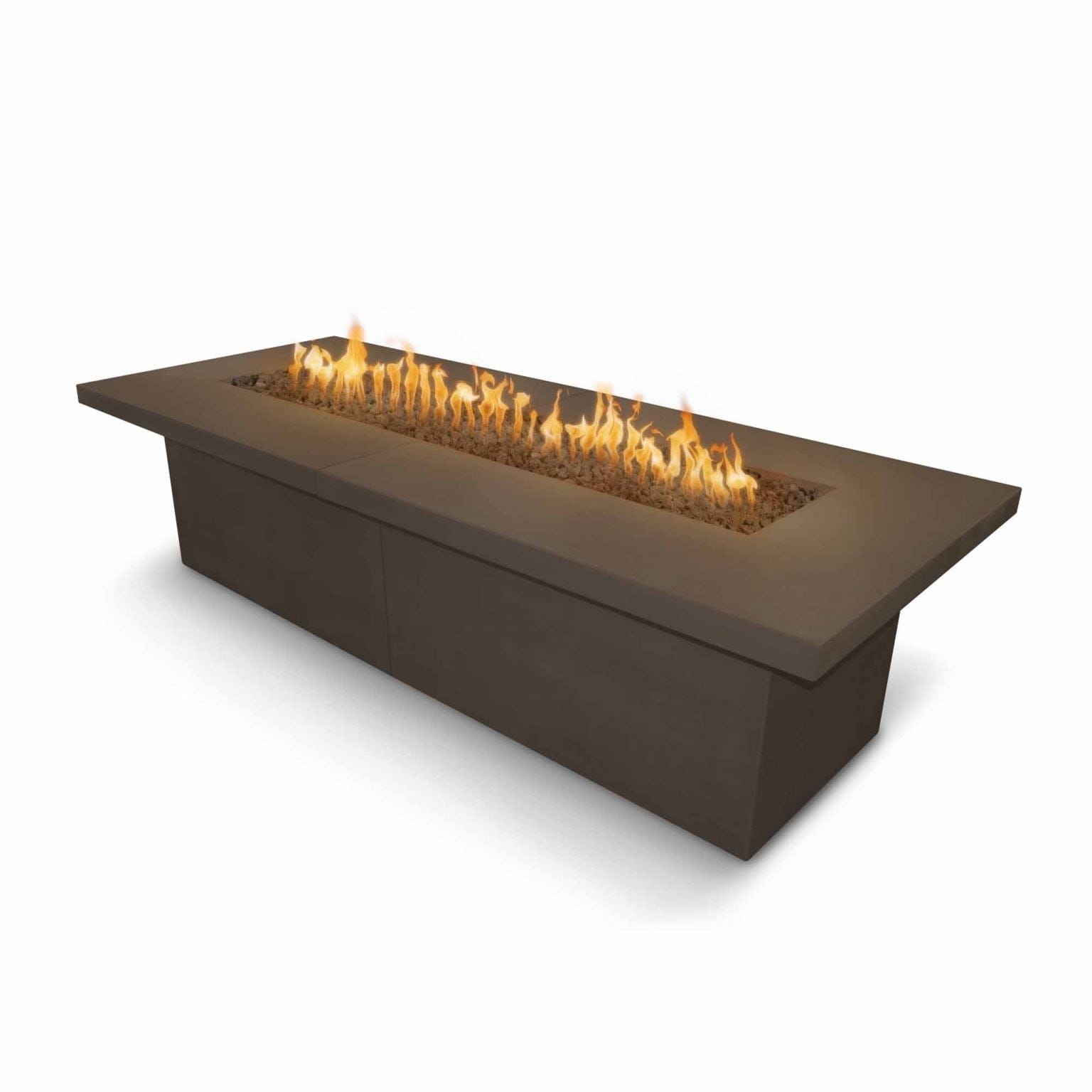 The Outdoor Plus Fire Pit 72" x 36" / Flame Sense System with Push Button Spark Igniter The Outdoor Plus Newport Fire Table | Concrete OPT-NPTT72FSEN