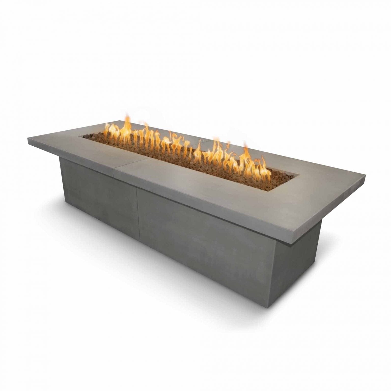 The Outdoor Plus Fire Pit 72" x 36" / Match Lit with Flame Sense System The Outdoor Plus Newport Fire Table | Concrete OPT-NPTT72FSML