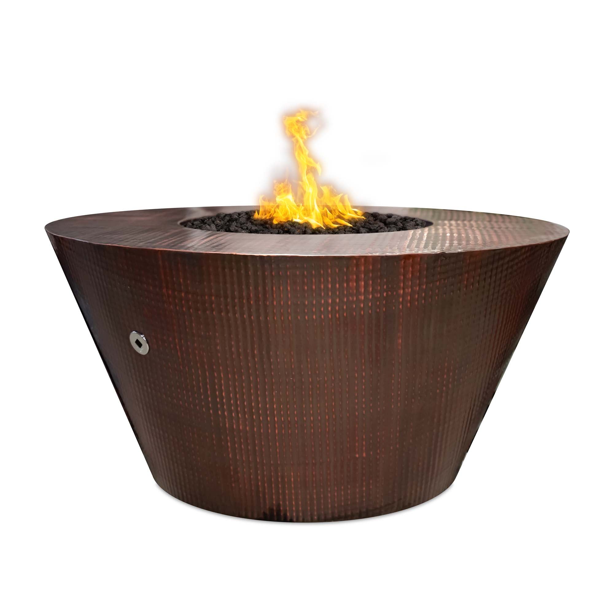 The Outdoor Plus Fire Pit Match Lit The Outdoor Plus 48" Martillo Round Fire Pit | Hammered Copper OPT-48RM