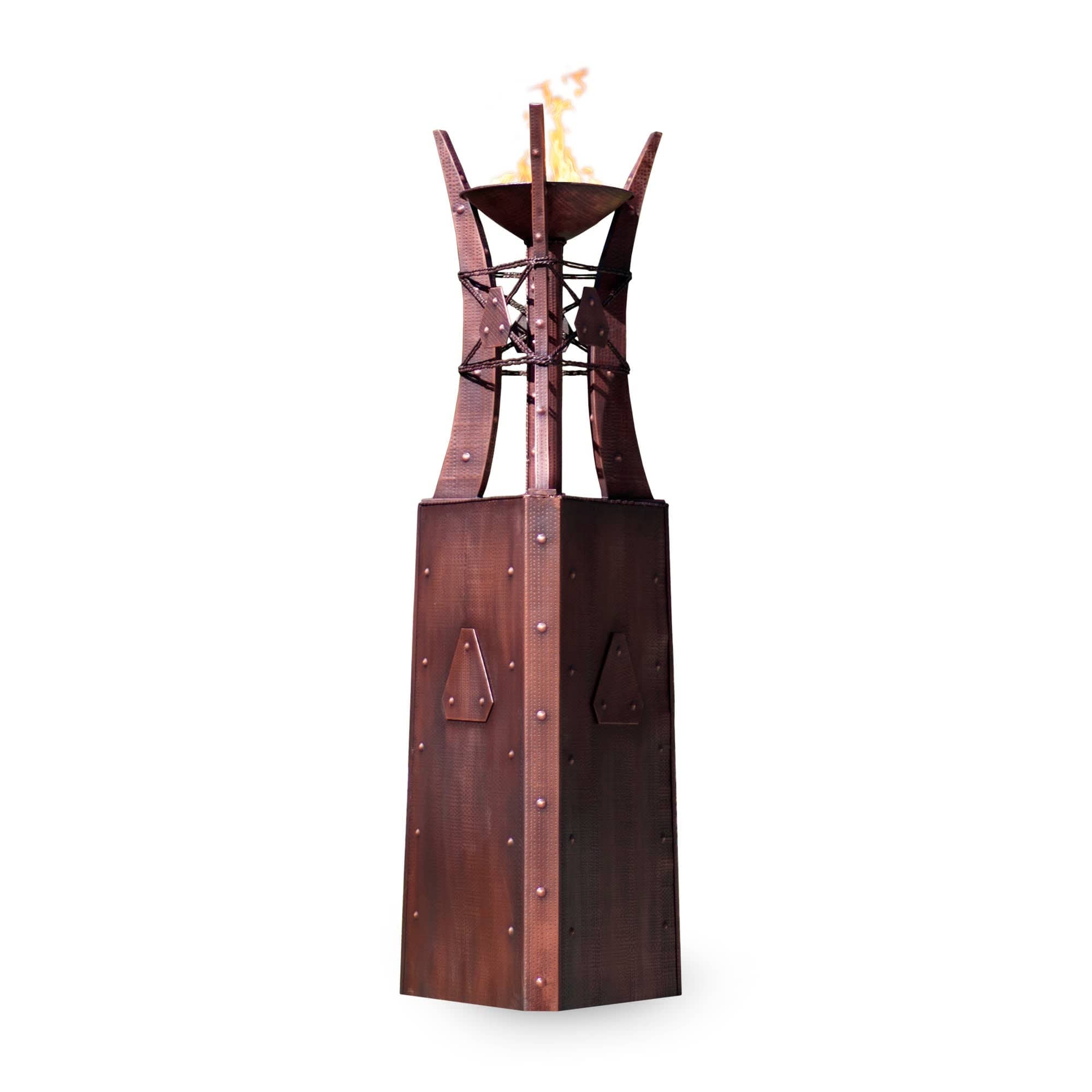 The Outdoor Plus Fire Tower Match Lit The Outdoor Plus Bastille Fire Tower | Hammered Copper OPT-FTWR3