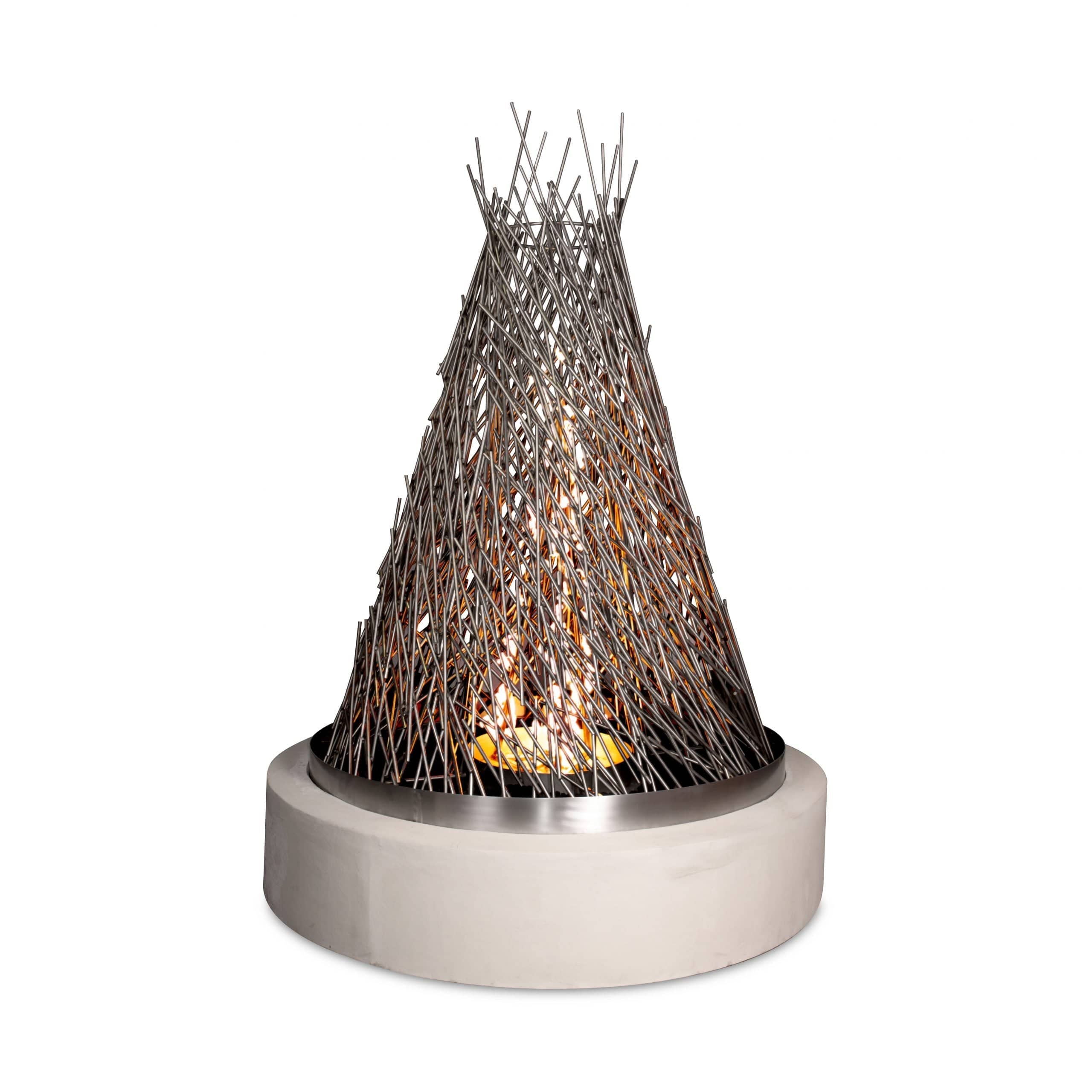 The Outdoor Plus Fire Tower Match Lit The Outdoor Plus The Hay Stack Fire Tower | Stainless Steel OPT-FTWR4
