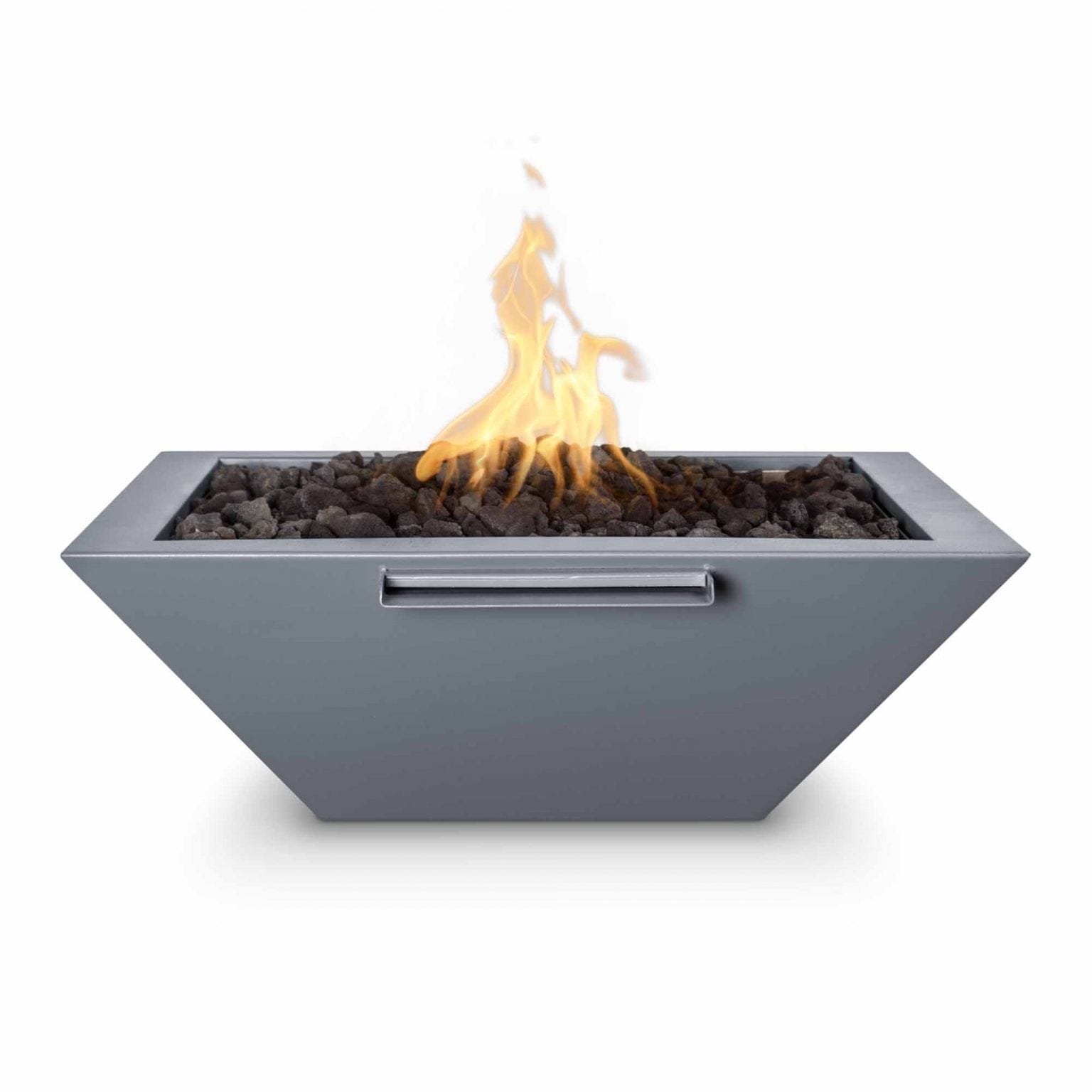 The Outdoor Plus Fire & Water Bowl 24" / Low Voltage Electronic Ignition The Outdoor Plus Maya Fire & Water Bowl | Metal Powder Coat OPT-24SQPCFWE12V