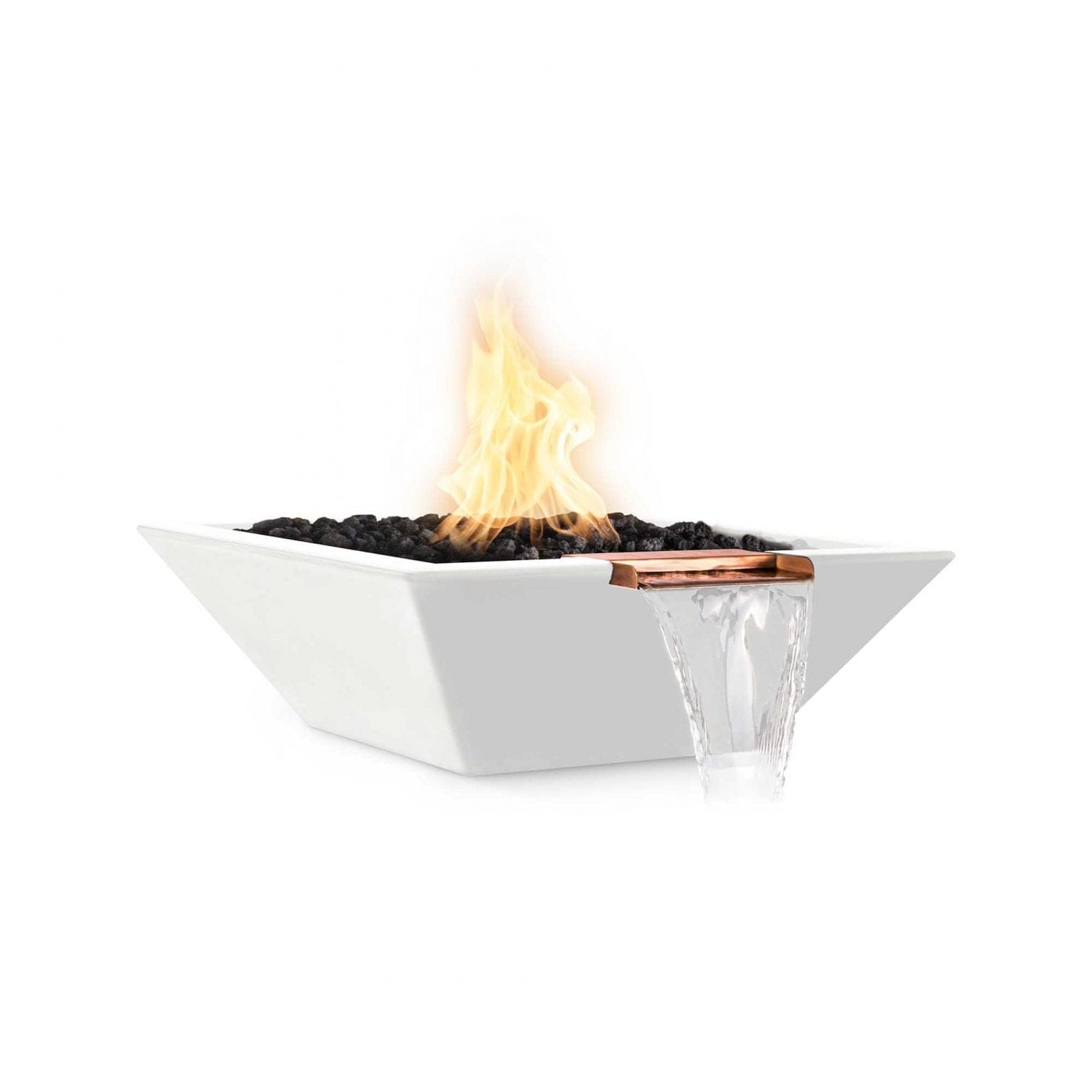 The Outdoor Plus Fire & Water Bowl 24" / Match Lit The Outdoor Plus Maya Fire & Water Bowl | GFRC Concrete OPT-24SFW