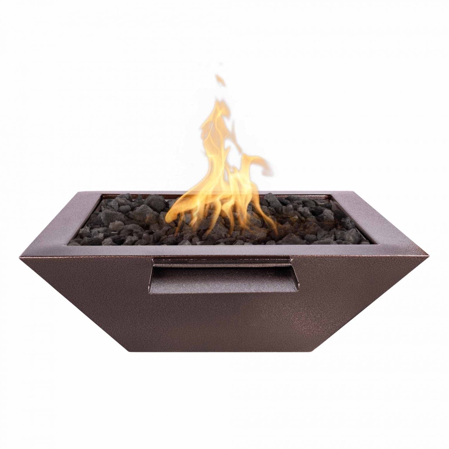 The Outdoor Plus Fire & Water Bowl 24" / Match Lit The Outdoor Plus Maya Fire & Water Bowl | Metal Powder Coat OPT-24SQPCFW