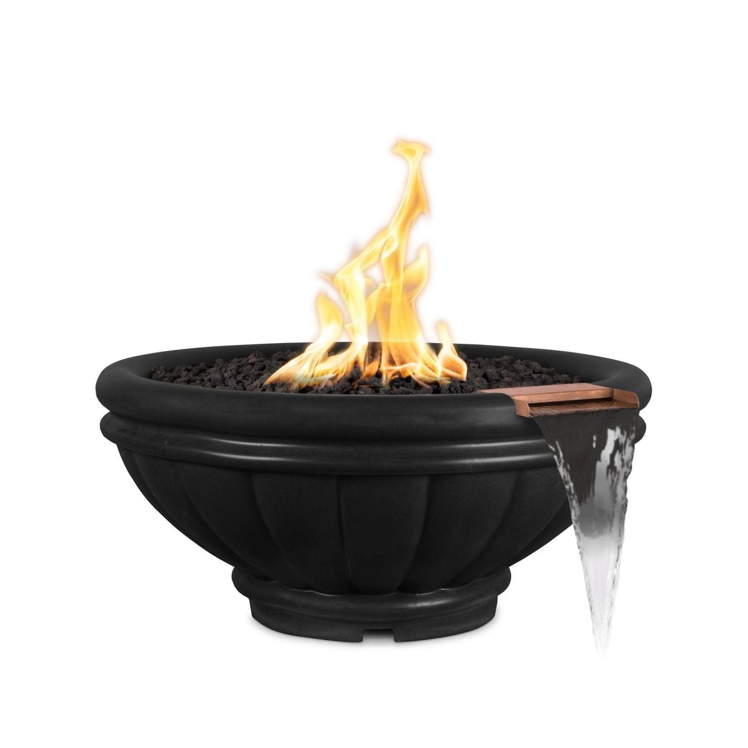 The Outdoor Plus Fire & Water Bowl 24" / Match Lit The Outdoor Plus Roma Fire & Water Bowl | GFRC Concrete OPT-ROMFW24