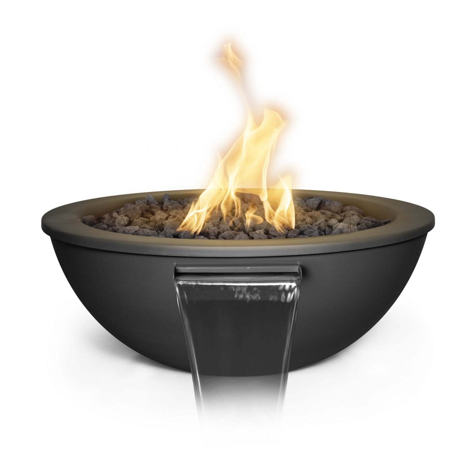 The Outdoor Plus Fire & Water Bowl Match Lit The Outdoor Plus 27" Sedona Fire & Water Bowl | Metal Powder Coated OPT-27RPCFW