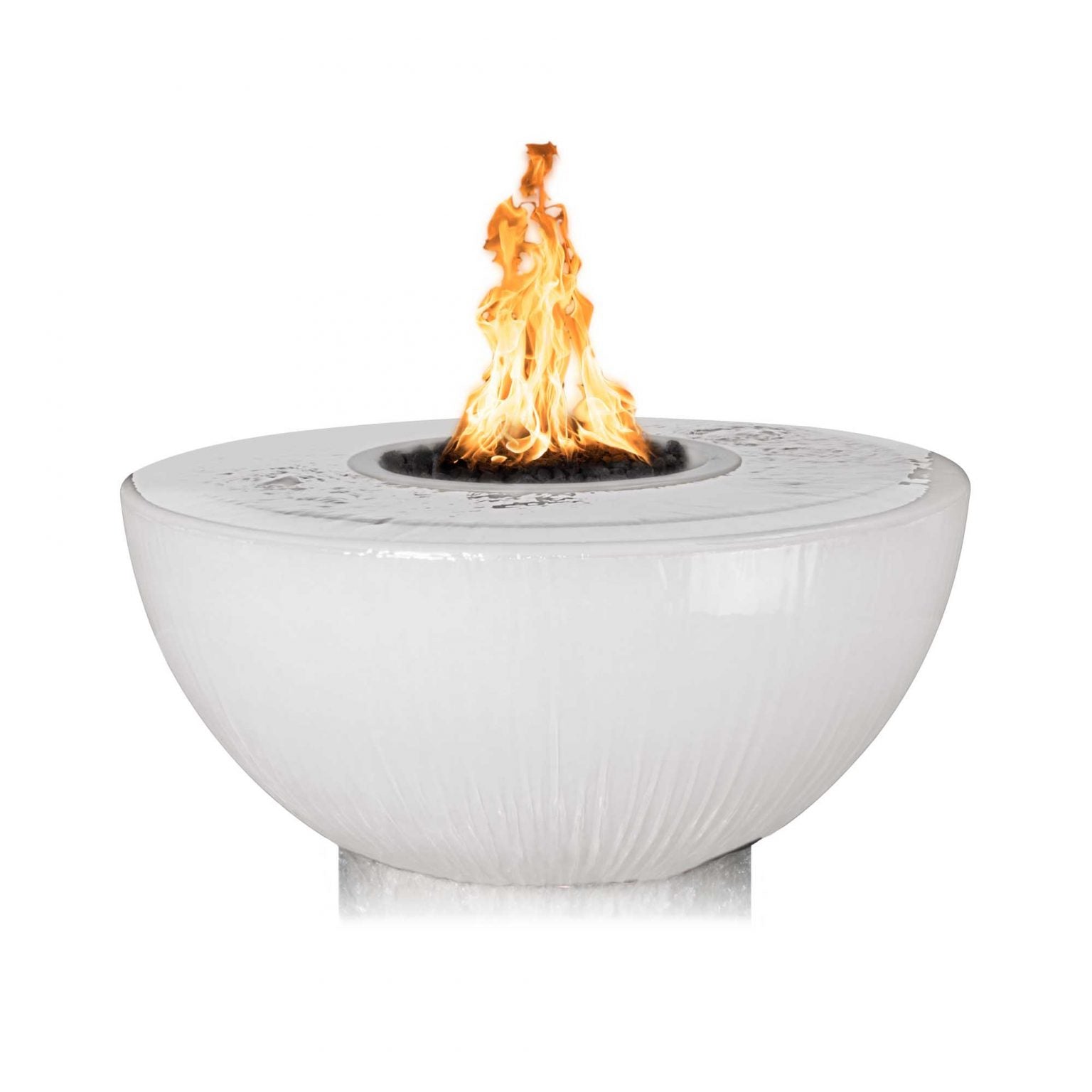 The Outdoor Plus Fire & Water Bowl Match Lit The Outdoor Plus 38″ Sedona Fire & Water Bowl 360° Spill - GFRC Concrete OPT-38FW360