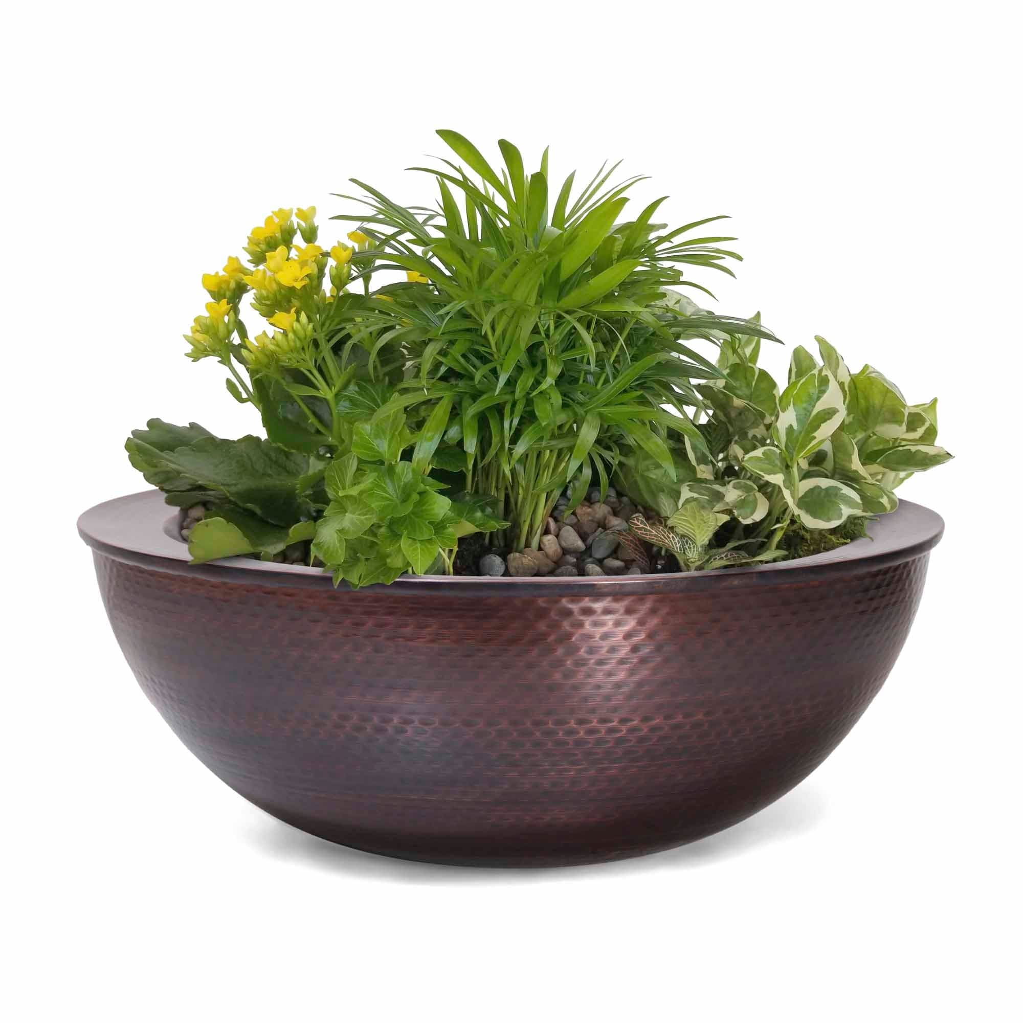 The Outdoor Plus Planter Bowl The Outdoor Plus 27" Sedona Planter Bowl | Hammered Copper OPT-27RCPRPO