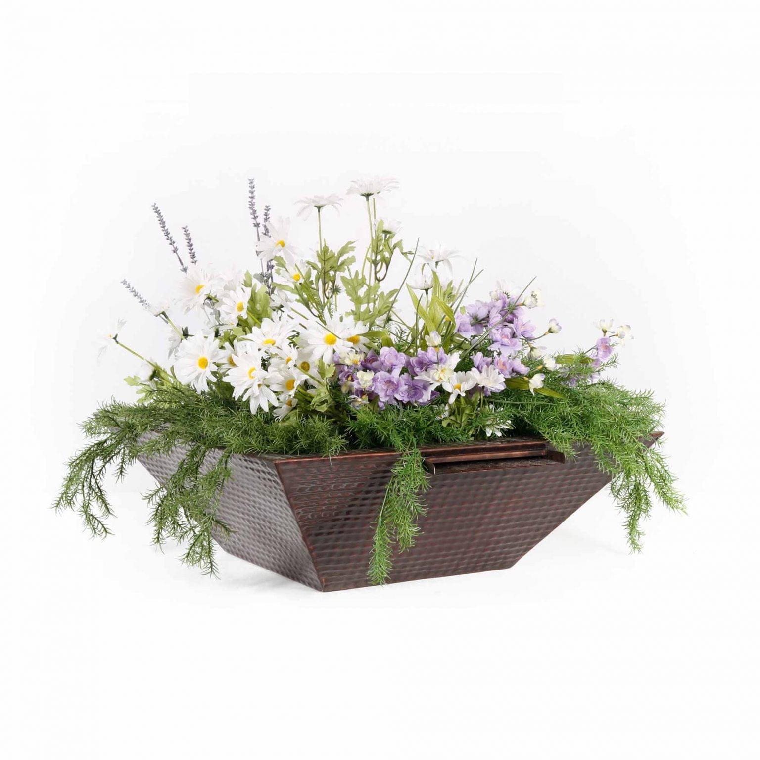 The Outdoor Plus Planter & Water Bowls 24" The Outdoor Plus Maya Planter & Water Bowl | Hammered Copper OPT-24SCPW