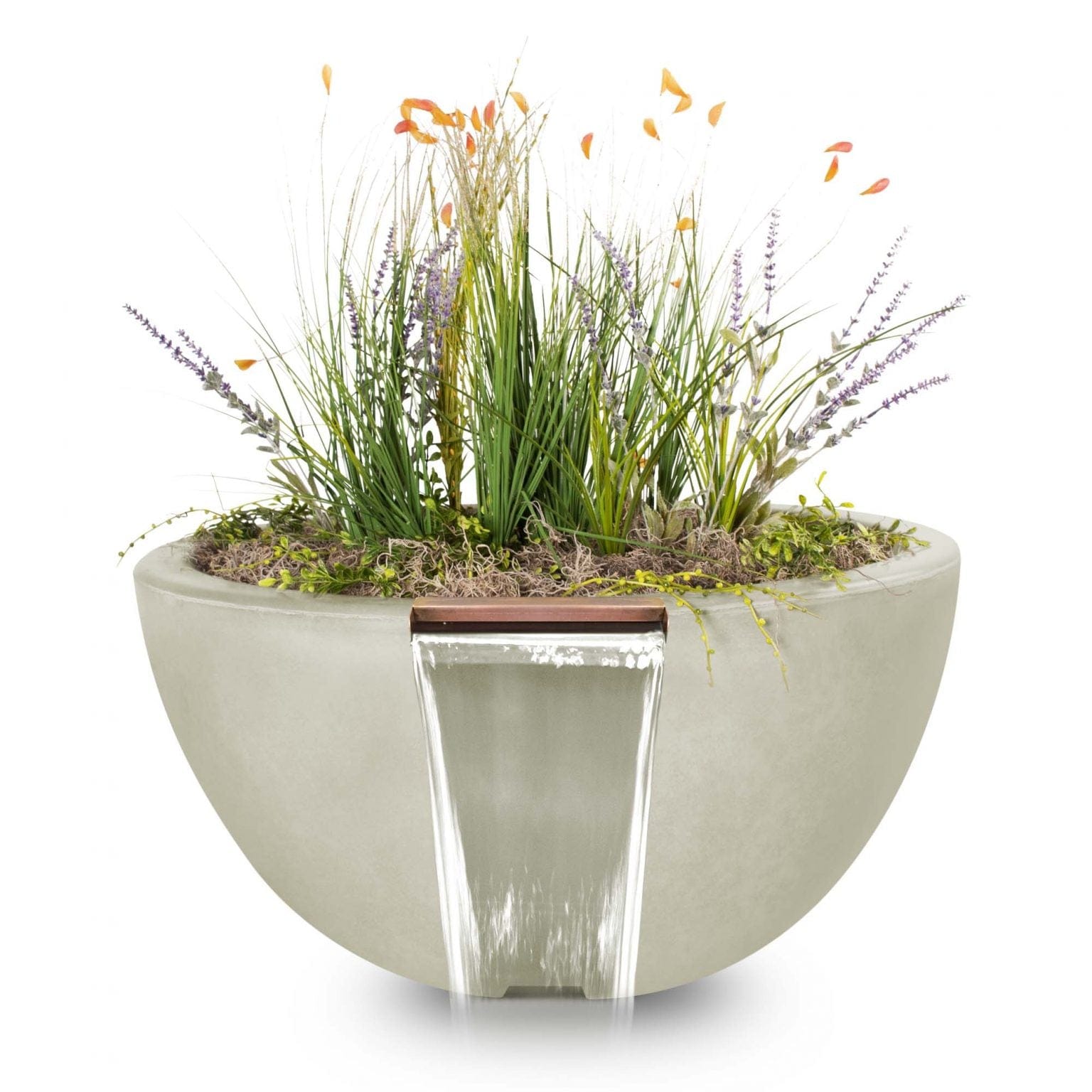 The Outdoor Plus Planter & Water Bowls 30" The Outdoor Plus Luna Planter & Water Bowl | GFRC Concrete OPT-LUNPW30