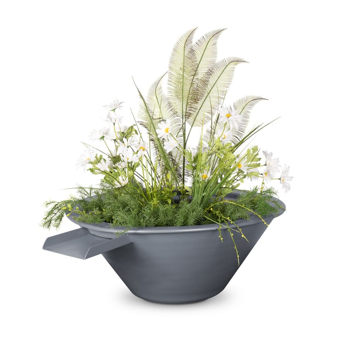 The Outdoor Plus Planter & Water Bowls 36" The Outdoor Plus Cazo Planter & Water Bowl | Metal Powder Coat OPT-R36PCPW
