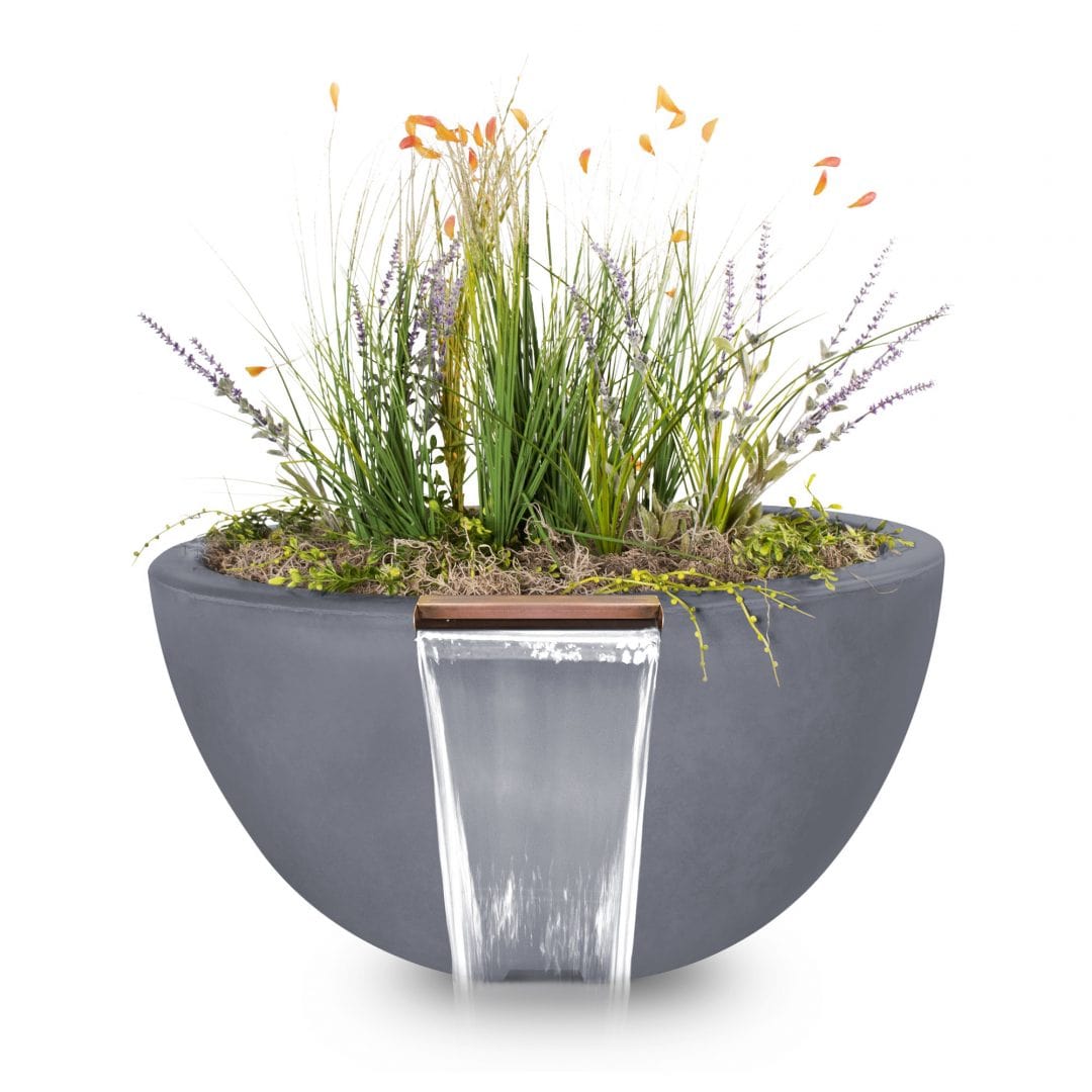 The Outdoor Plus Planter & Water Bowls 38" The Outdoor Plus Luna Planter & Water Bowl | GFRC Concrete OPT-LUNPW38