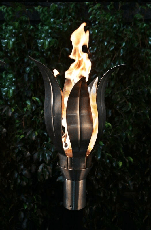 The Outdoor Plus Torch The Outdoor Plus Flower Fire Torch - Stainless Steel OPT-TT8M