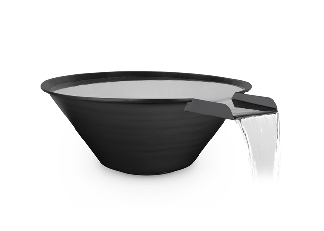 The Outdoor Plus Water Bowl 24" / Black Powdercoat The Outdoor Plus Cazo Powdercoated Steel Water Bowl OPT-R24PCWO
