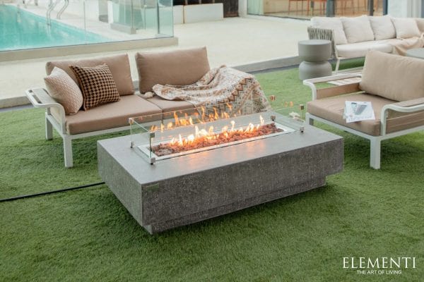 Elementi Fire Table Elementi Hampton Boulder Fire Table - Light Grey