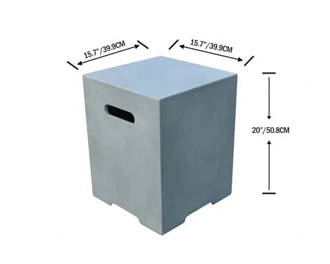 Elementi Tank Cover Elementi Square Tank Cover 15.7x15.7x20''H Gray ONB01-109 ONB01-109