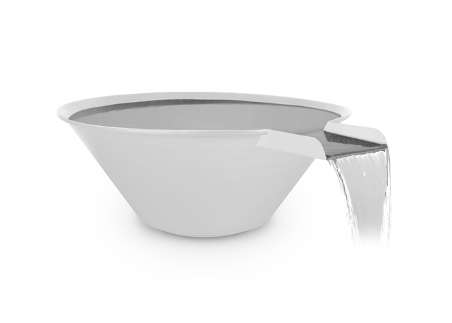 The Outdoor Plus Water Bowl 24" / White Powdercoat The Outdoor Plus Cazo Powdercoated Steel Water Bowl OPT-R24PCWO